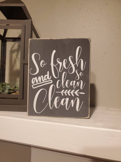 Laundry Sign; Room Decor; Fun Fresh & Clean Funny Wood Signs; New Home Art