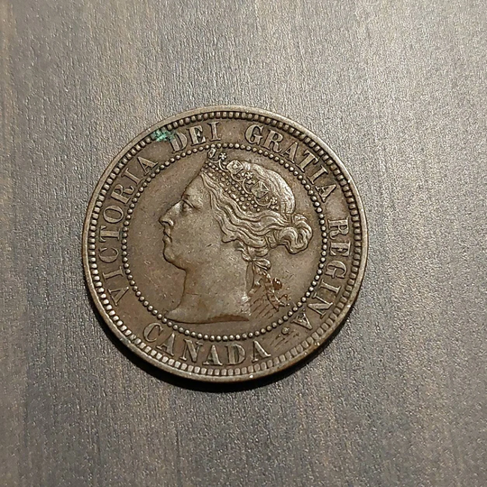 1887 Canada Large Cent, Very Fine/Extra Fine Queen Victoria
