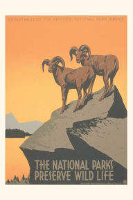 Vintage Journal Big Horn Sheep, Travel Poster Found Image Press Produced by