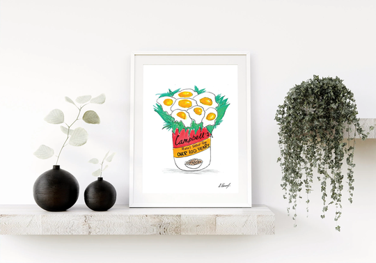 Fried Eggs Prints - Can Of Soup Print Kitchen Decor Breakfast Lover Gift Dining Room Poster