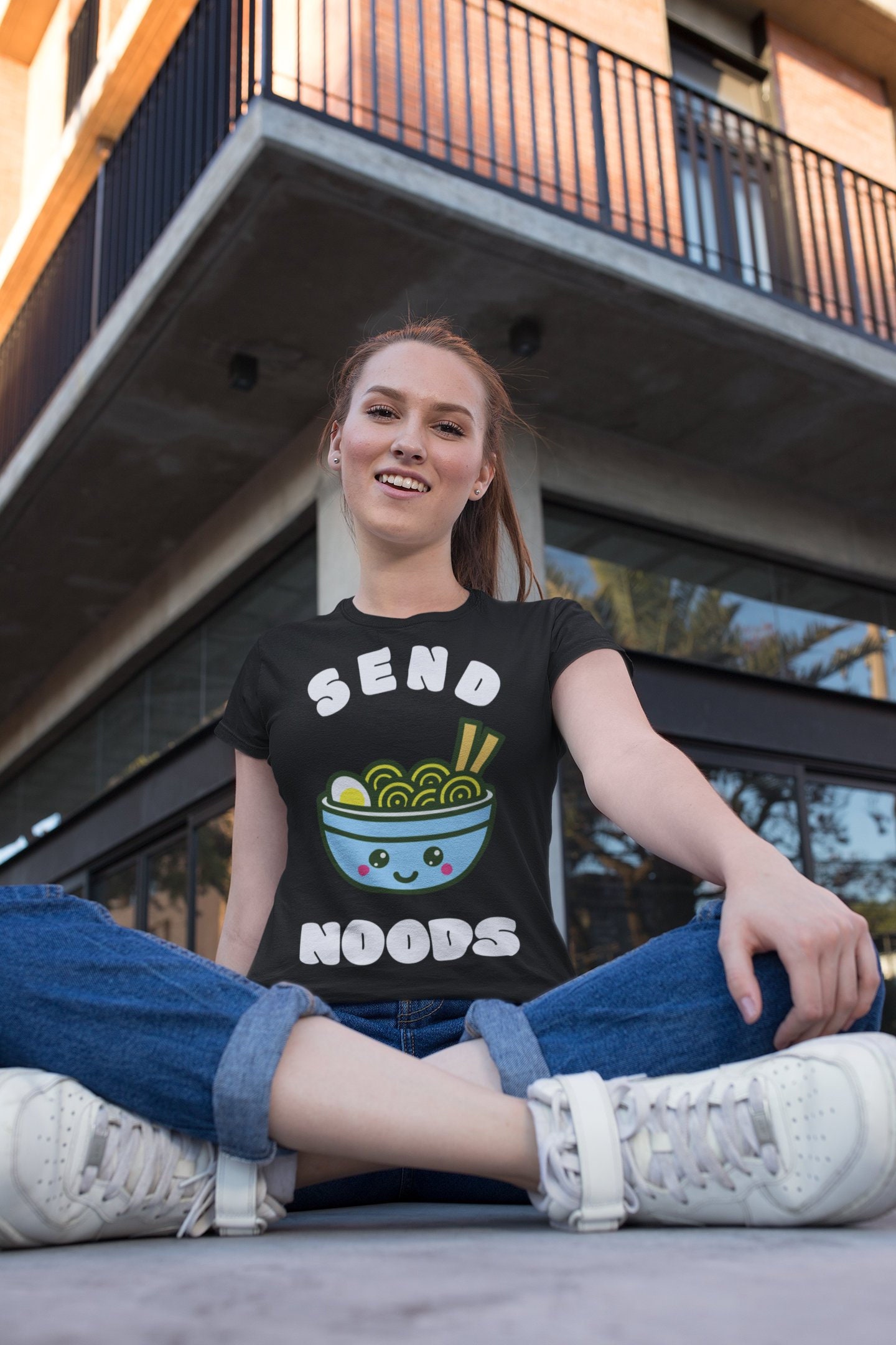 Ramen Bowl Foodie Gift For Chef Graphic Tees Men, Husband Dad Joke Noodle Bowl Pho Shirt, Mom From Son Kawaii Food Shirt