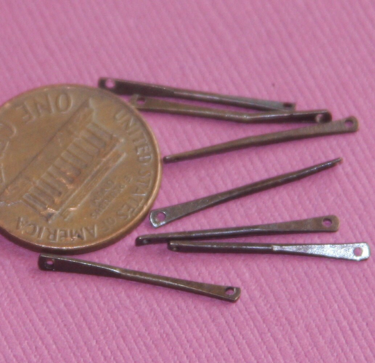 90 Pcs Antiqued Brass Double Paddle Links 21x1mm