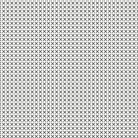 Black & White Blender Fabric, Kisses Minimalist Color Cross Stitches Fabric 100% Cotton For Sewing