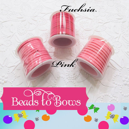 5M Roll Faux Fuchsia, Pink Suede Cord, 3 X 1.5mm Jewelry Making Lacing, Bracelet String, = 16 Feet