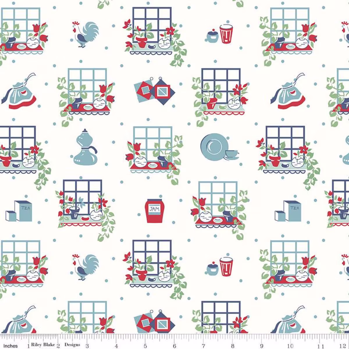 Cook Book Window Cottage By Lori Holt For Riley Blake Designs - End Of Bolt