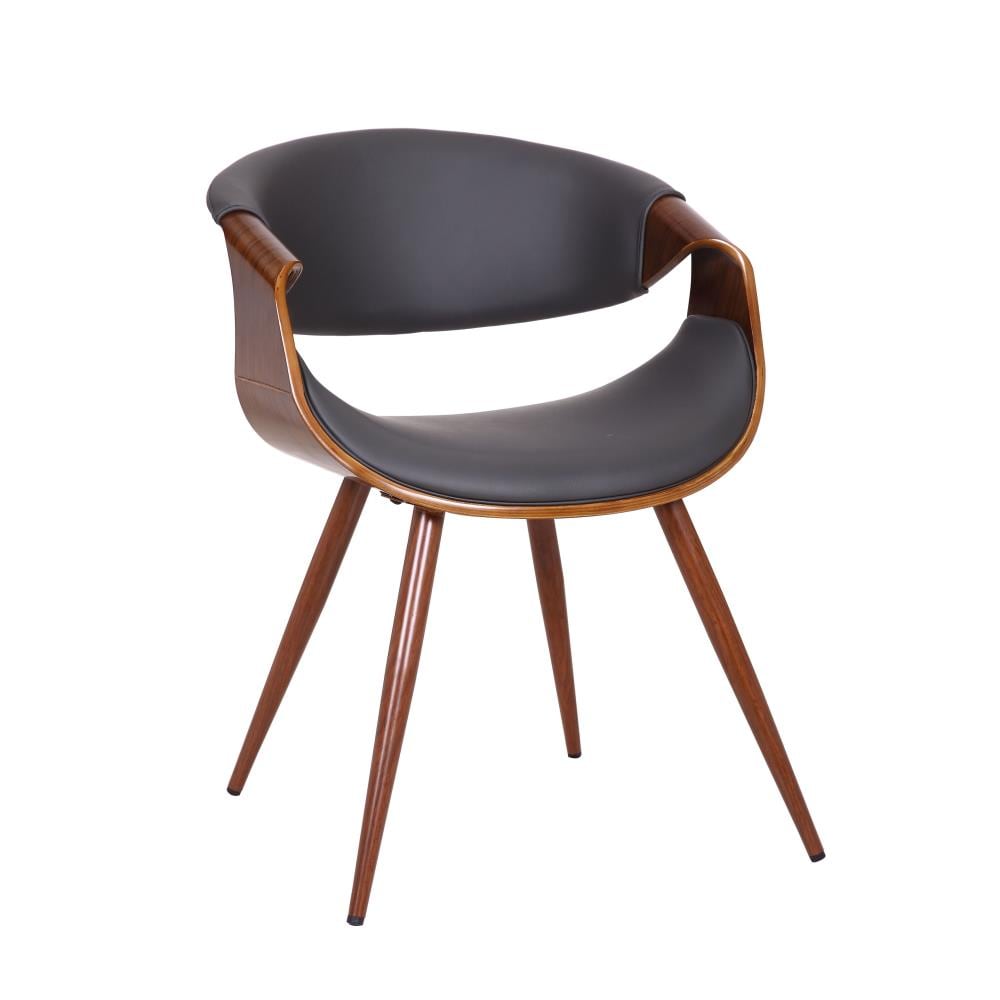 Armen Living Butterfly Contemporary/Modern Polyester/Polyester Blend Upholstered Dining Arm Chair (Wood Frame) in Gray | LCBUCHWAGREY