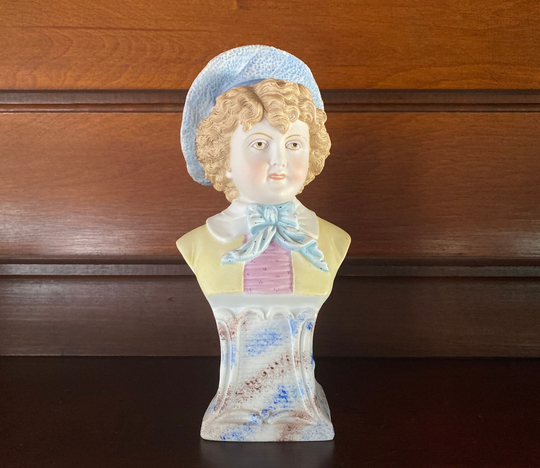 Antique German Child Boy Bisque Bust