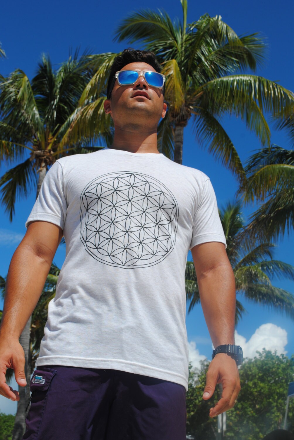 Simple Flower Of Life Tri-Blend Tee