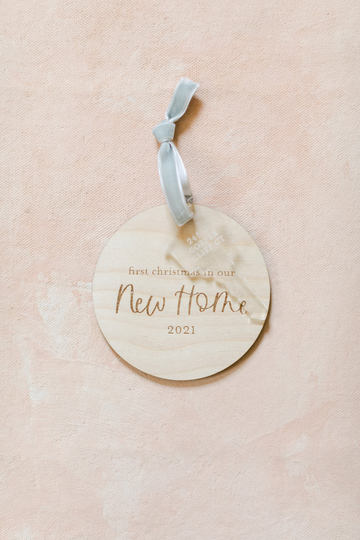 First Christmas in New Home Ornament | Calligraphy Ornament, Personalized Custom Christmas