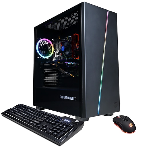 CYBERPOWERPC Gamer Xtreme Desktop Computer, Intel i5-10400F 2.9GHz, 8GB RAM, 500GB SSD (GXi1270V2)