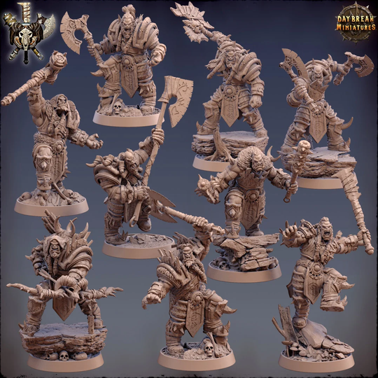 Orcs - The Powerbrokers Of The Void 9 Piece Compete Set | Dnd Miniatures Tabletop Gaming| Miniature Fantasy-War Games