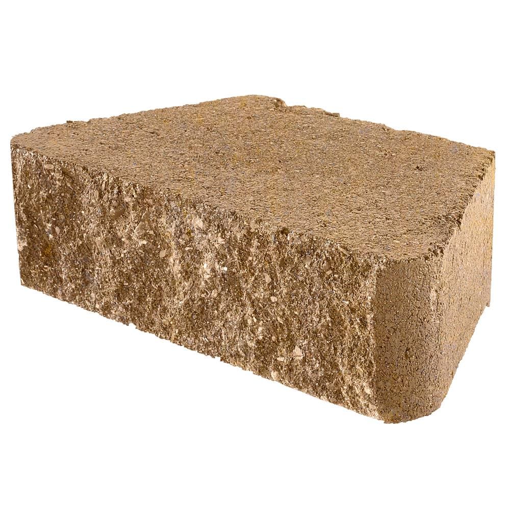 Pavestone Garden Wall 10-in L x 3-in H x 6-in D Chesapeake Blend/Hard Split Face Retaining Wall Block in Bronze | 80725