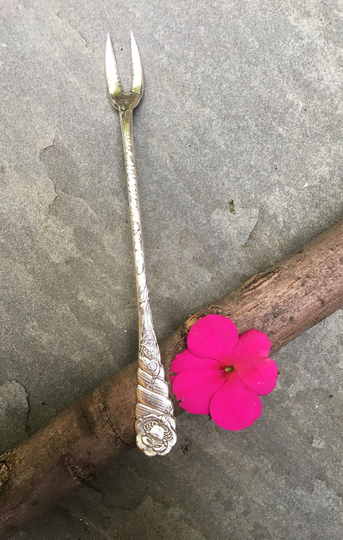 Antique Seafood Cocktail Fork By 1847 Rogers Bros. Vintage Late 1800's Silver Plate Figural Crab Claw Snail Seashell - Priced Per