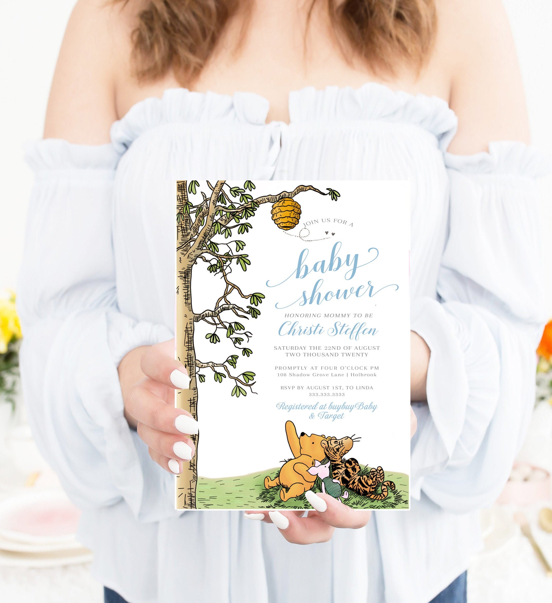 Winnie The Pooh Invitation, Baby Shower Invitations, Invitations Baby Shower #11