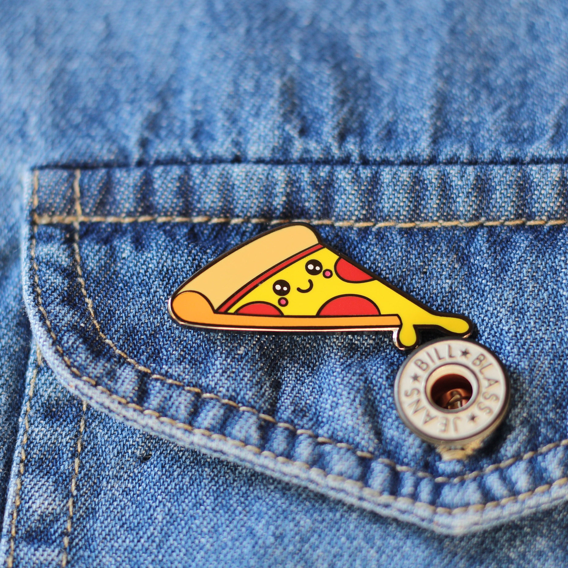 Gooey Pizza - Super Kawaii Food Enamel Pin