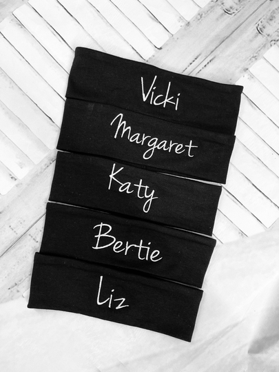 Custom Headband, Monogrammed Personalized Birthday Gift, Monogram Headband, Embroidered Headband