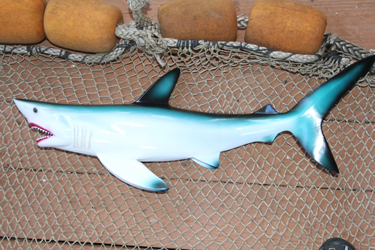 Mega 28" Great White Shark, Seafood Wall Decor, Free Ship