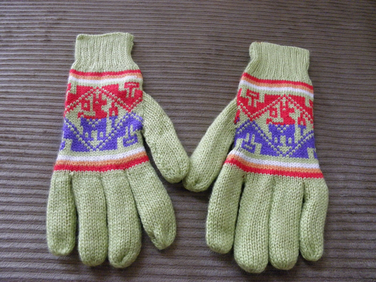 Alpaca Blended Full Finger Gloves Double Thick Adult Extra Large Size #703-6