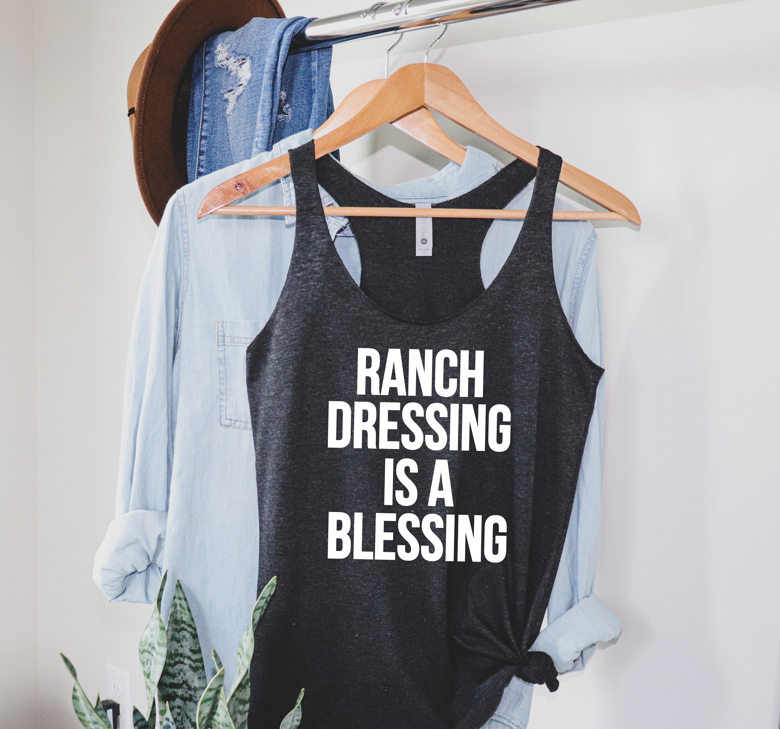 Womens Racerback Tank Ranch Dressing Is A Blessing Funny Top Cute Gift For Wife Best Friend