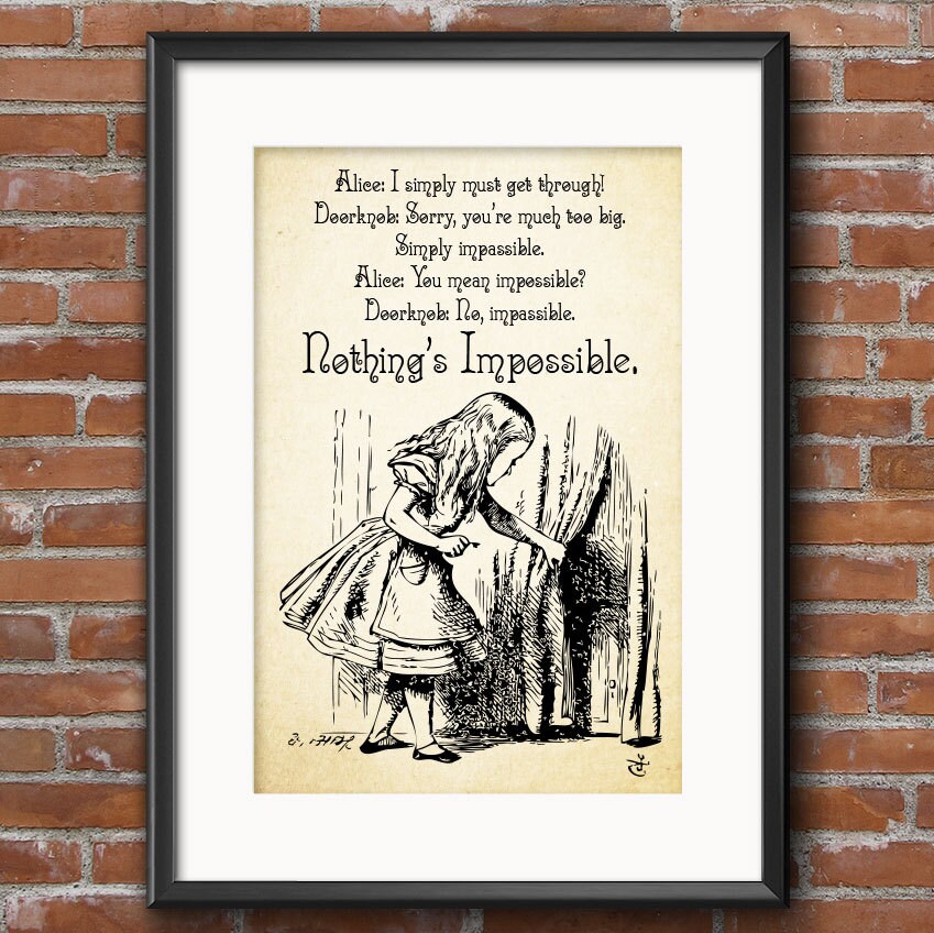 Alice in Wonderland Wall Art - Party Decorations Gifts Wedding Props Decor Favors Supplies Centerpiece 0167
