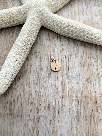 Add A Tiny 14K Rose Gold Filled Initial Charm To Any Necklace in My Shop