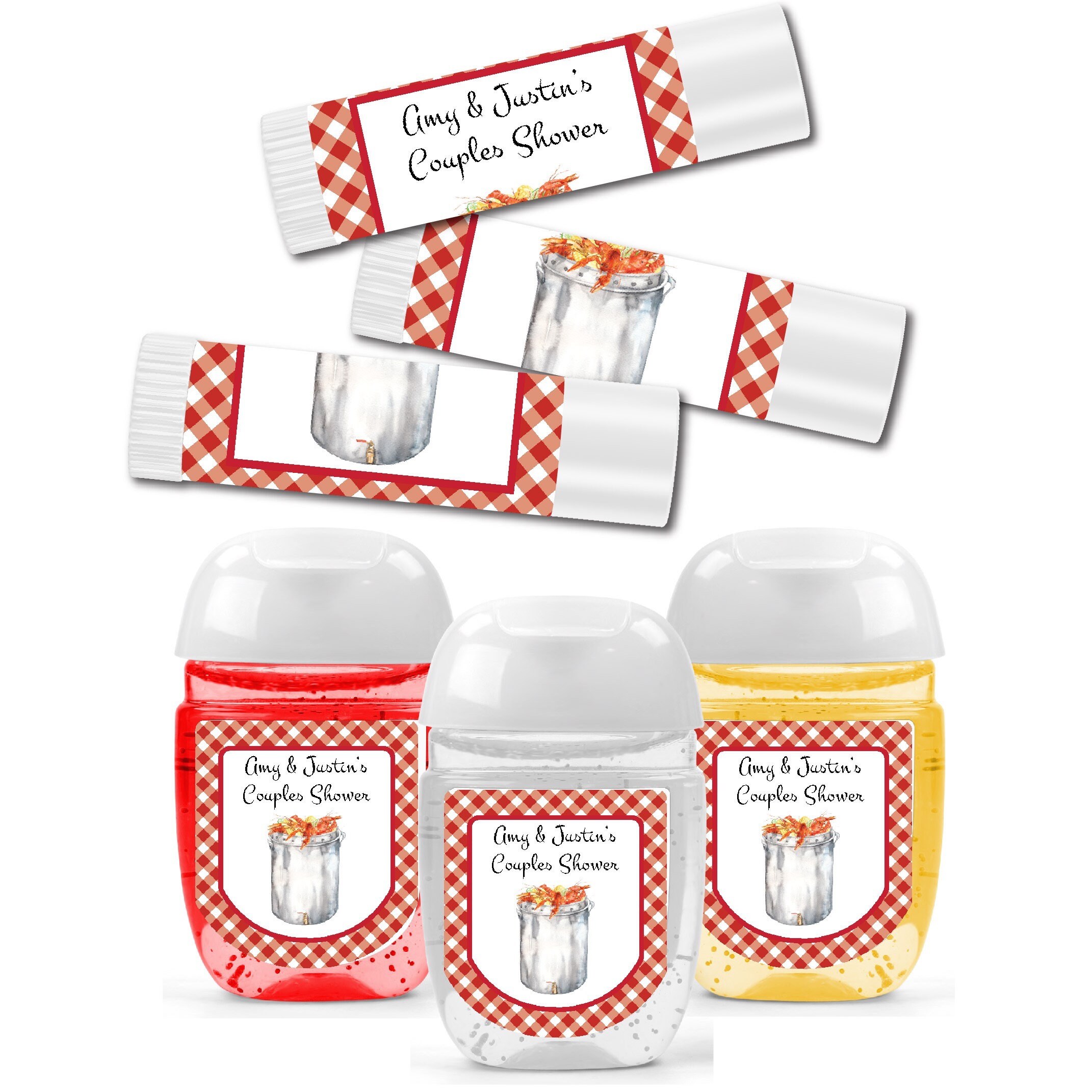 Crawfish Boil | Summer Cajun Seafood - Lip Balms Chap Stick Or Hand Wash Best Party Favor Idea