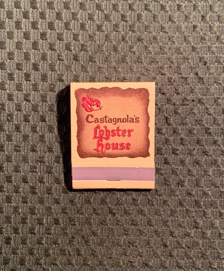 Vintage Matchbook, Castagnolas Lobster House, Restaurant, California, Front Strike, with 20 Match Sticks, Free Ship in Usa