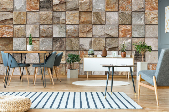 Natural Stone Texture Wall Excellent Effect Wallpaper Self Adhesive | Wall Decoration Removable Stone Mural Traditional Wallpaper
