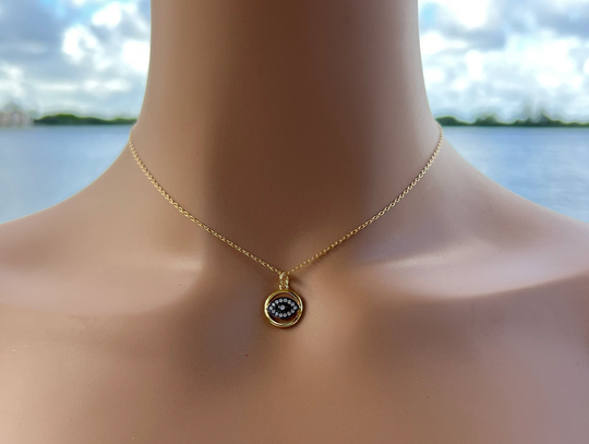 Good Luck Necklace Protection . 18 K Goldfilled Love Abundance