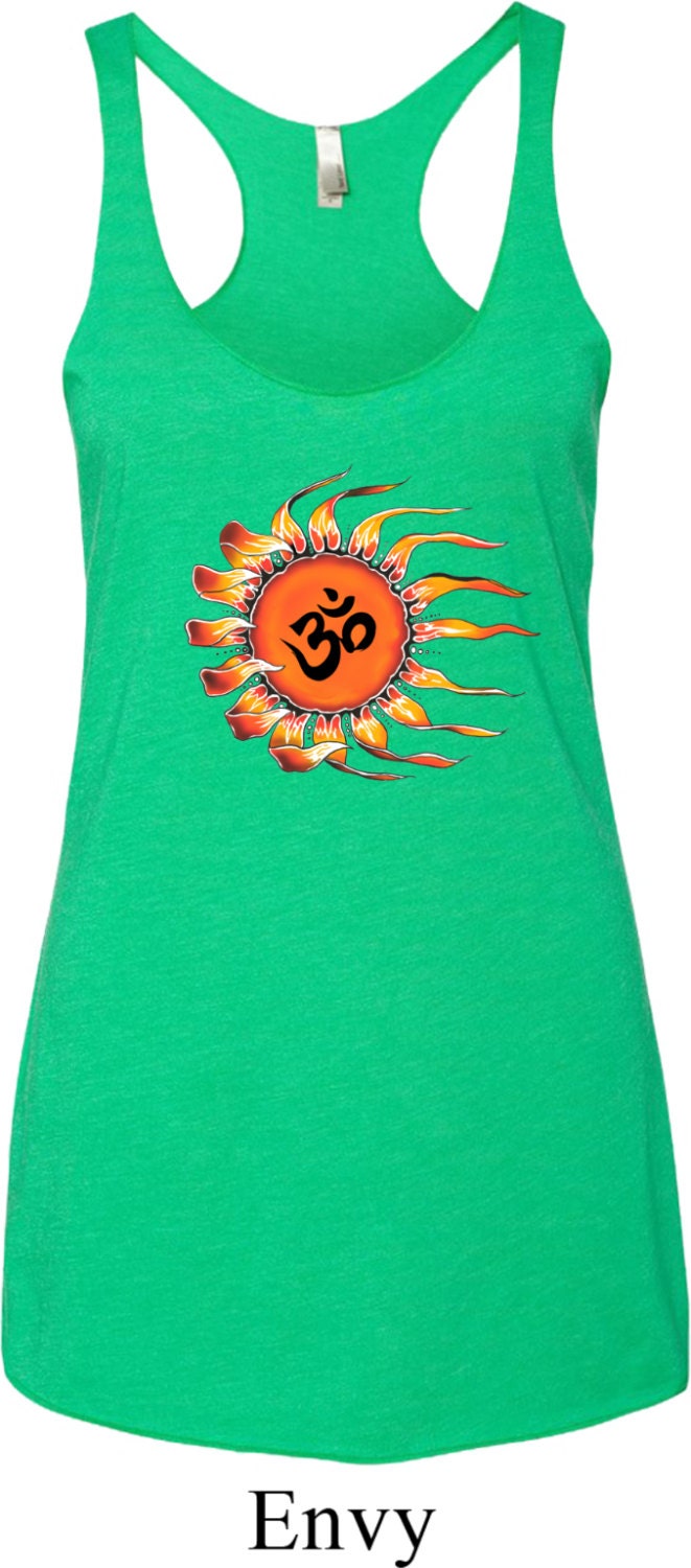 Ohm Sun Ladies Yoga Tri Blend Racerback Tank Top - Nl6733-Omsun