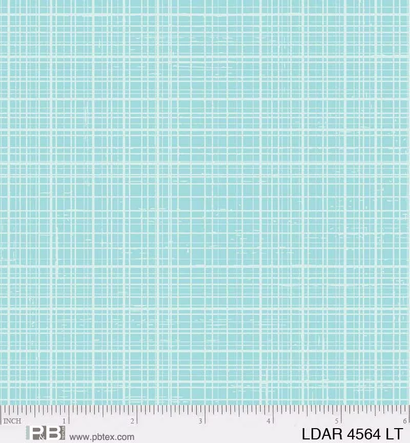 Linen Darlings Light Turquoise Textured Blender - Sillier Than Sally For P & B Textiles 4564-Lt 100% Quilting Cotton Cut Continuously