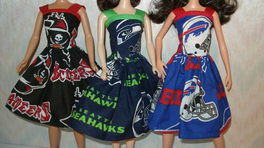 Handmade 11.5" Fashion Doll Clothes - Your Choice Choose 1 Buccaneers, Seahawks, Rams, 49Ers, Cardinals Or Bills