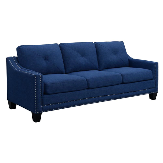 Picket House Furnishings Mauldin Modern Blue Polyester/Blend Sofa | UMO080300E