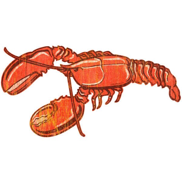 Lobster Seafood Wall Decal Wood-Look