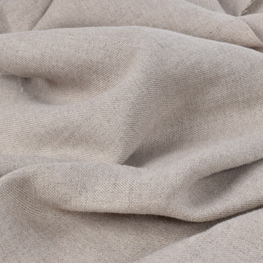 Softened Linen Wool Blend Fabric, Medium Weight Beige 210 Gsm, Washed Fabric By The Yard, Meter