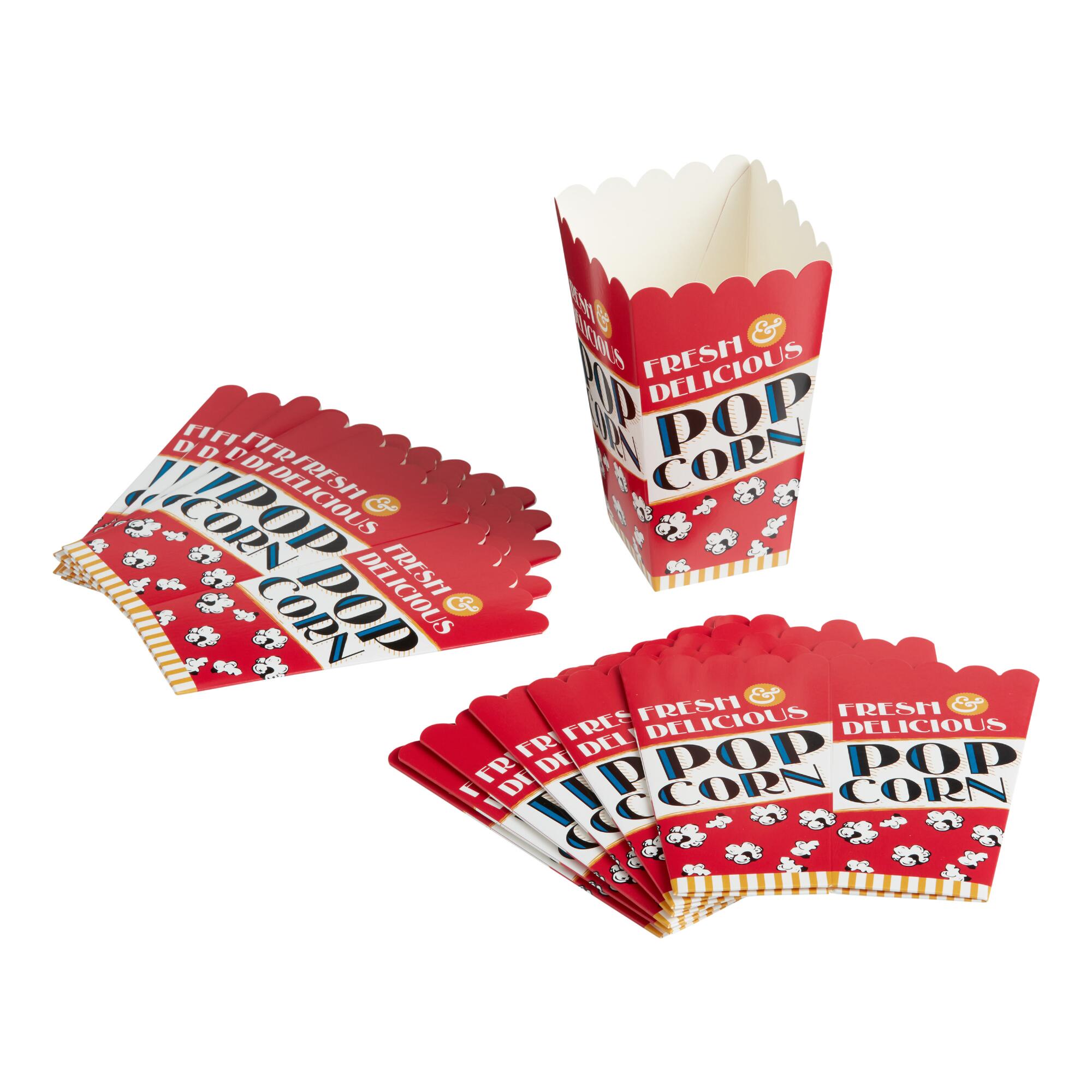 Fresh and Delicious Paper Popcorn Boxes 12 Pack: Multi by World Market