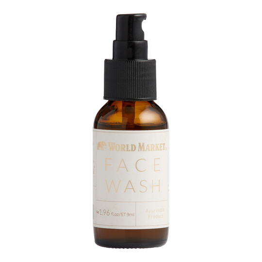 Maruva Ayurvedic Rose and Tamarind Gentle Foaming Face Wash: Orange/Gold - Glass by World Market