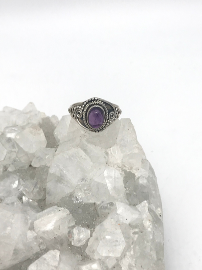 Petite Amethyst Ring Size 7 1/2
