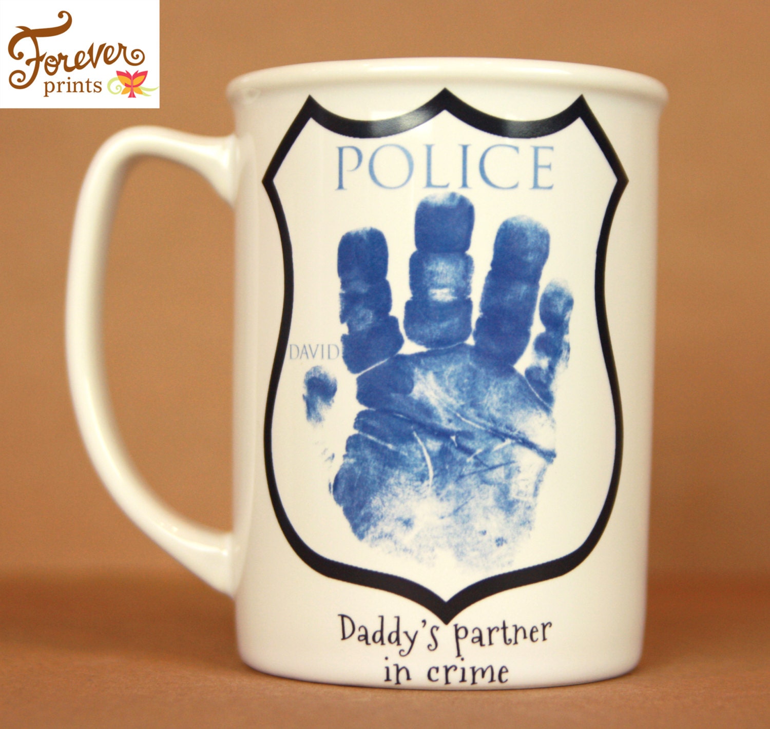 Police Badge Handprint Mug 108 Mug