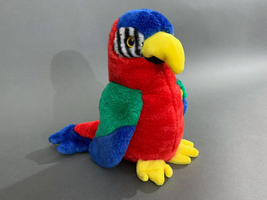 Vtg 1999 Jabber Parrot Bird Beanie Ty Buddies Babies Plushie Stuffed Animal Plush Toy Vintage 90's 1990's