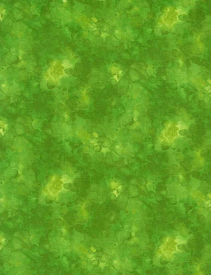 Solid-Ish Watercolor Texture Blender in Lime Green From Basics Collection For Timeless Treasures Fabric - 100% Cotton