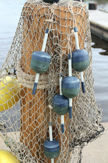 Tiki Bar Weathered Replica Wood Fishing Floats, 8 Inch Long, Wf-1 Fast Free Shipping