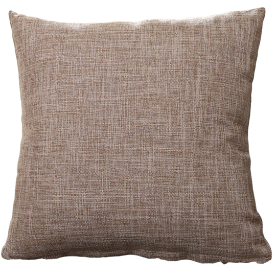 Polyester/Linen Blend Cushion Cover Pillow Case Pack of 2, 20''x20'' 12 Colors (Without Inserts) - beige