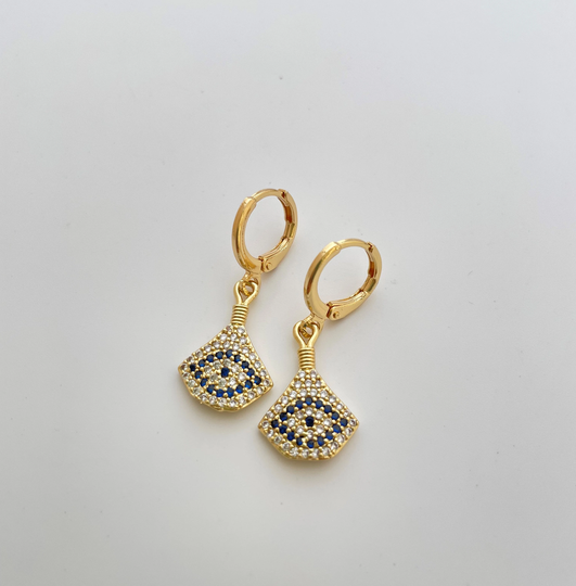 Gold Plated 30mm Eye Hoop Earring Endless Hoops Huggies Simple Earrings Everyday/Gift For Her
