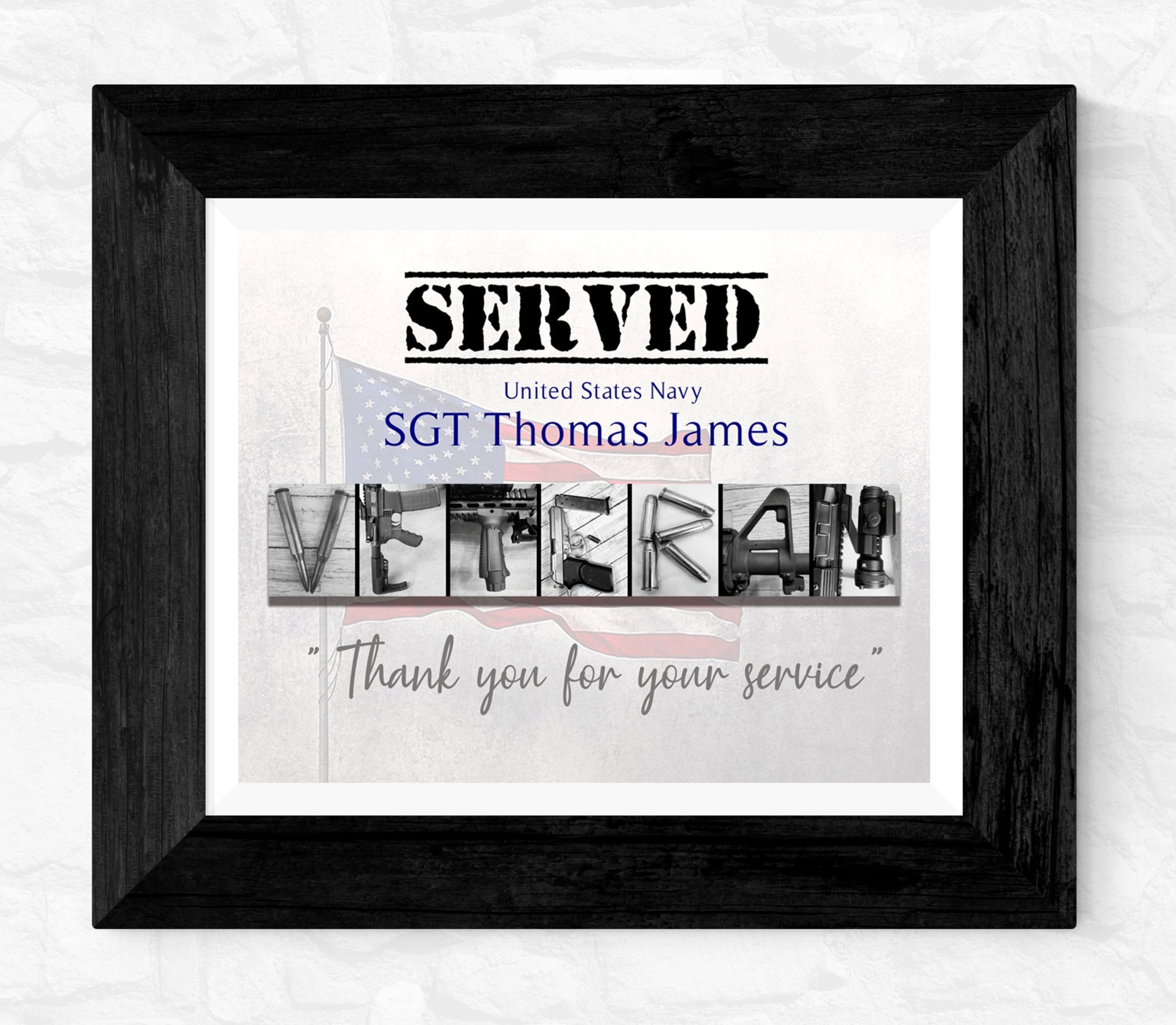 Us Navy Veteran Personalized Name Printable Download