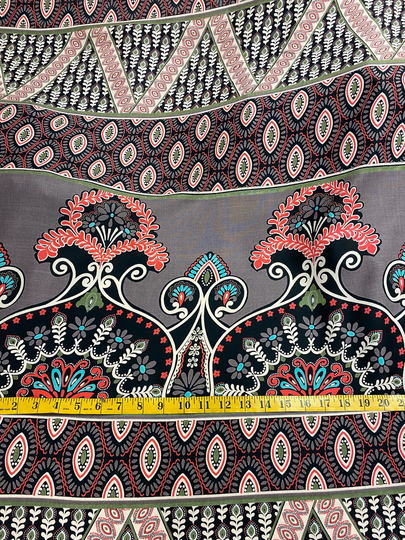 Majestic Cotton Fabric, Printed Rayon Blend By The Yard, Fabric Yardage