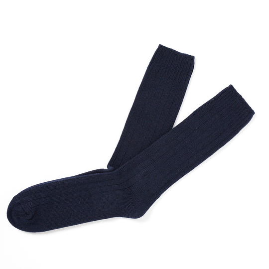 Cashmere Blend Socks - Dark Navy Size L = Uk 8-12 | Eur 41-47/Us 8.5- 12