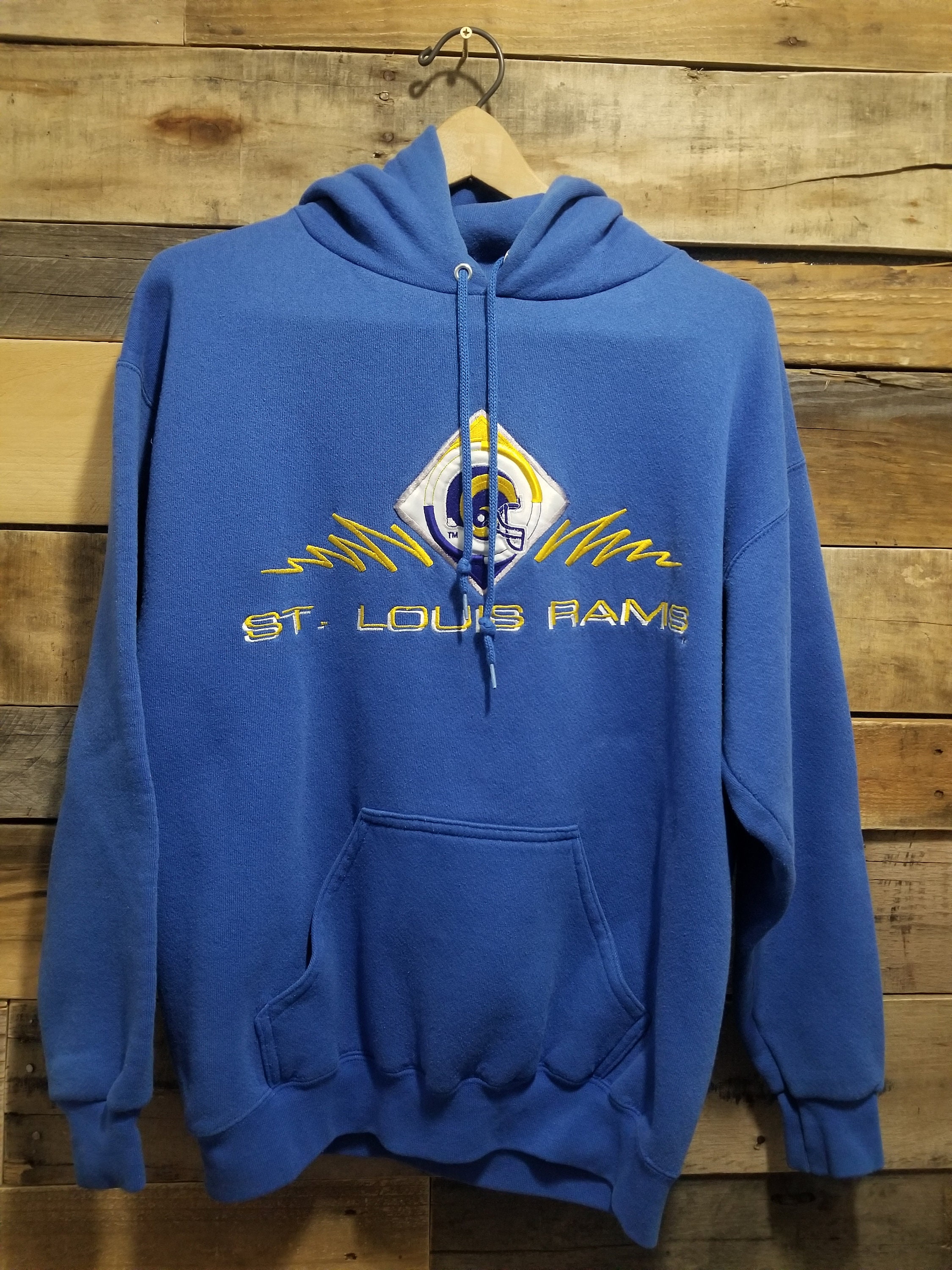 90's St Louis Rams Logo 7 Hoodie. Size Medium
