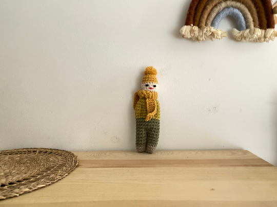 Knitted Toys Boy Waldorf Montessori Retro Style Vintage