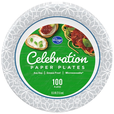 Kroger Designer Paper Plates 8.5 inch - 100.0 ea